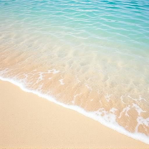 Beautiful sandy beach with clear turquoise water