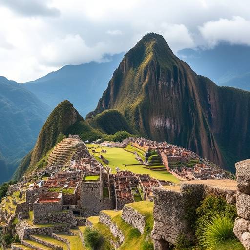 Majestic view of Machu Picchu ruins, Peru