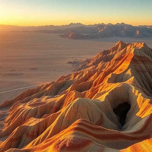 Zabriskie Point with ridges and valleys
